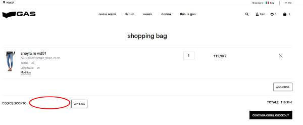 Risparmia con un codice sconto Gas Jeans