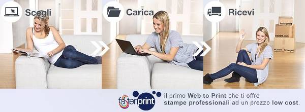 Scegli, carica e ricevi.