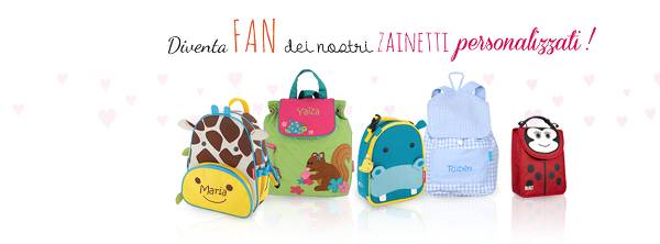 Alcuni zainetti che è possibile personalizzare su Tutete.com