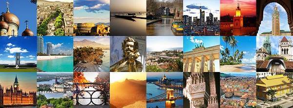 Immagini di alcune delle delle destinazioni servite da TAP