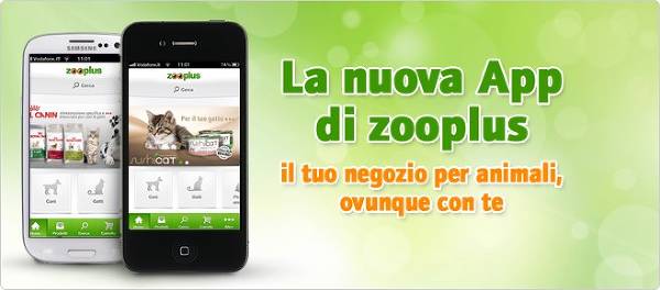 Acquistare su zooplus anche da dispositivi mobili.